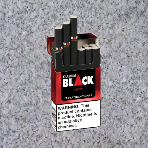 Djarum Black Menthol Filtered Cigars, 10 Packs of 12