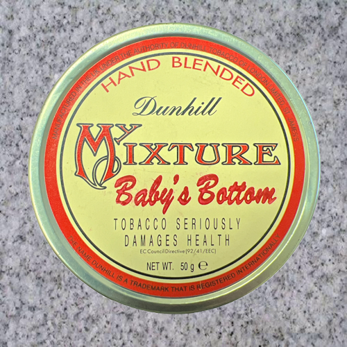 baby's bottom tobacco Dunhill: MY MIXTURE (BABY'S BOTTOM) 50g 1997 baby's bottom tobacco Dunhill: MY MIXTURE (BABY'S BOTTOM) 50g 1997