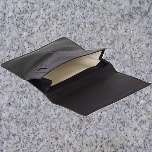 4noggins.com Genuine Leather Rollup Pouch Black