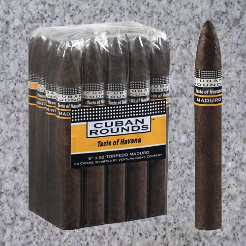 CUBAN ROUNDS TORPEDO MADURO (6&quot; x 52)