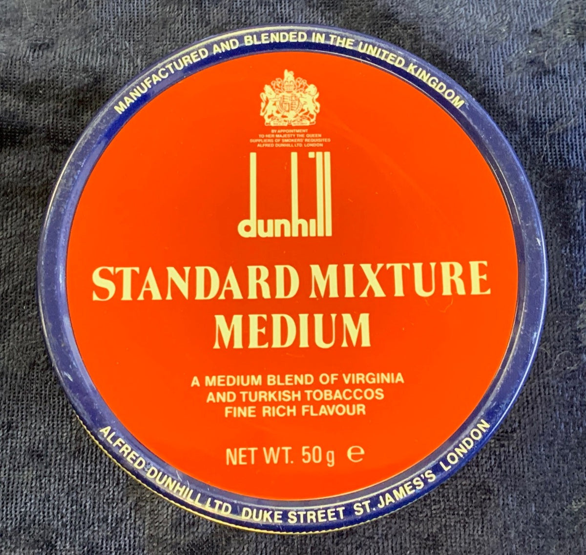 Dunhill:  STANDARD MIXTURE MEDIUM 50g  1976- C - 4Noggins.com