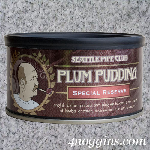 plum pudding special reserve tobacco SPC 2 Ounce Tin Seattle Pipe Club Plum Pudding
